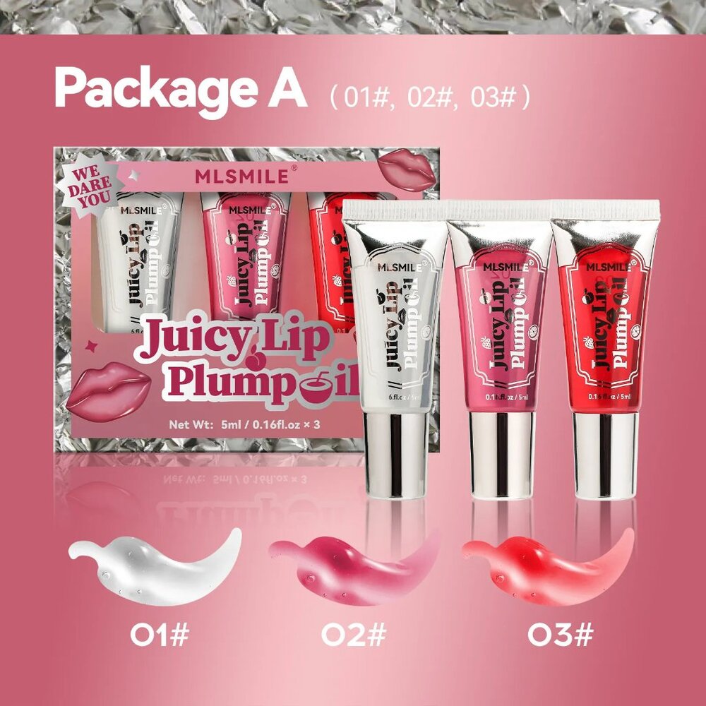 🩷. Transparent lip oil set
